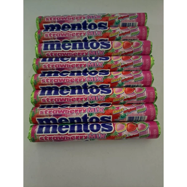 Mentos Aardbei 8 rol